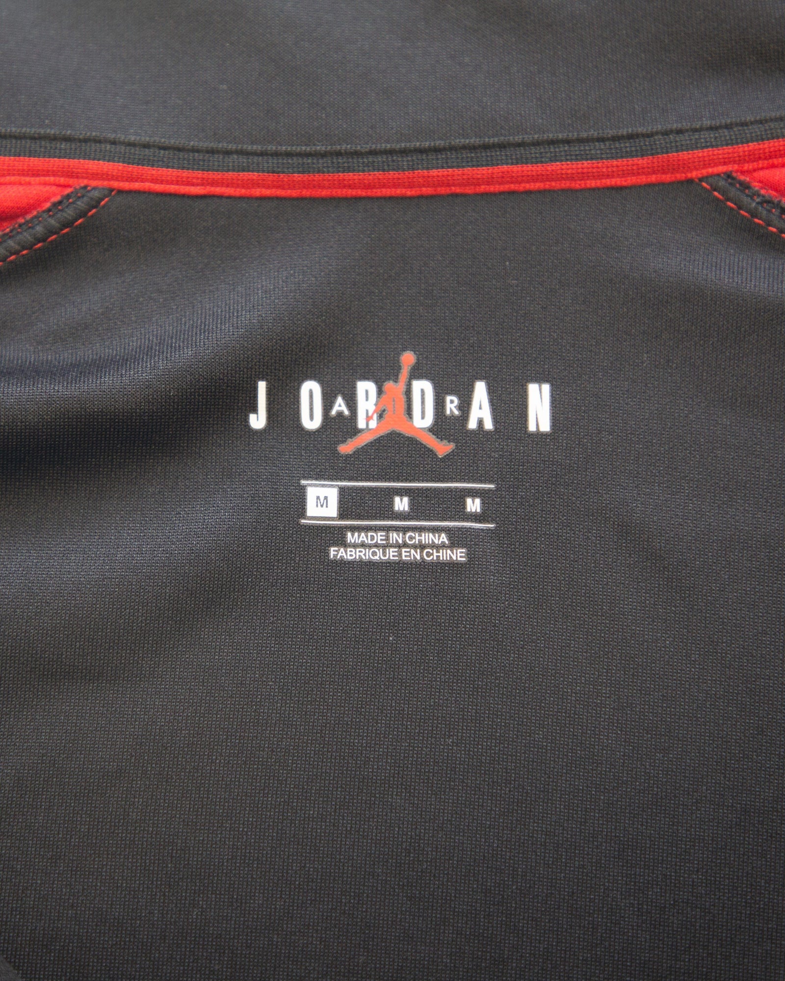 Nike x Air Jordan Jumpman Track Jacket in Red and Black Polyester