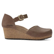 Women's Mary Ring Buckle Wedge Sandal In Cognac