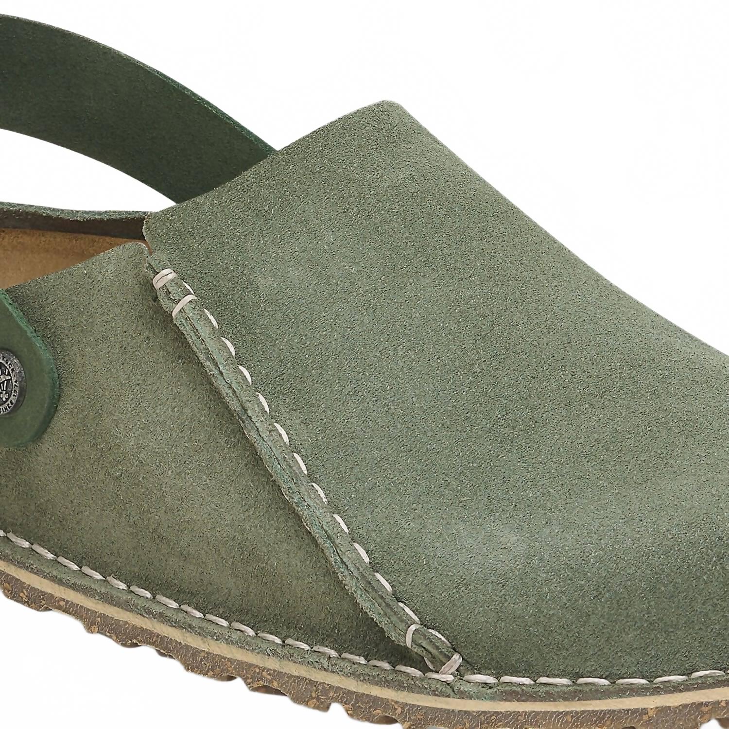 Women's Lutry Suede Leather Clog In Thyme