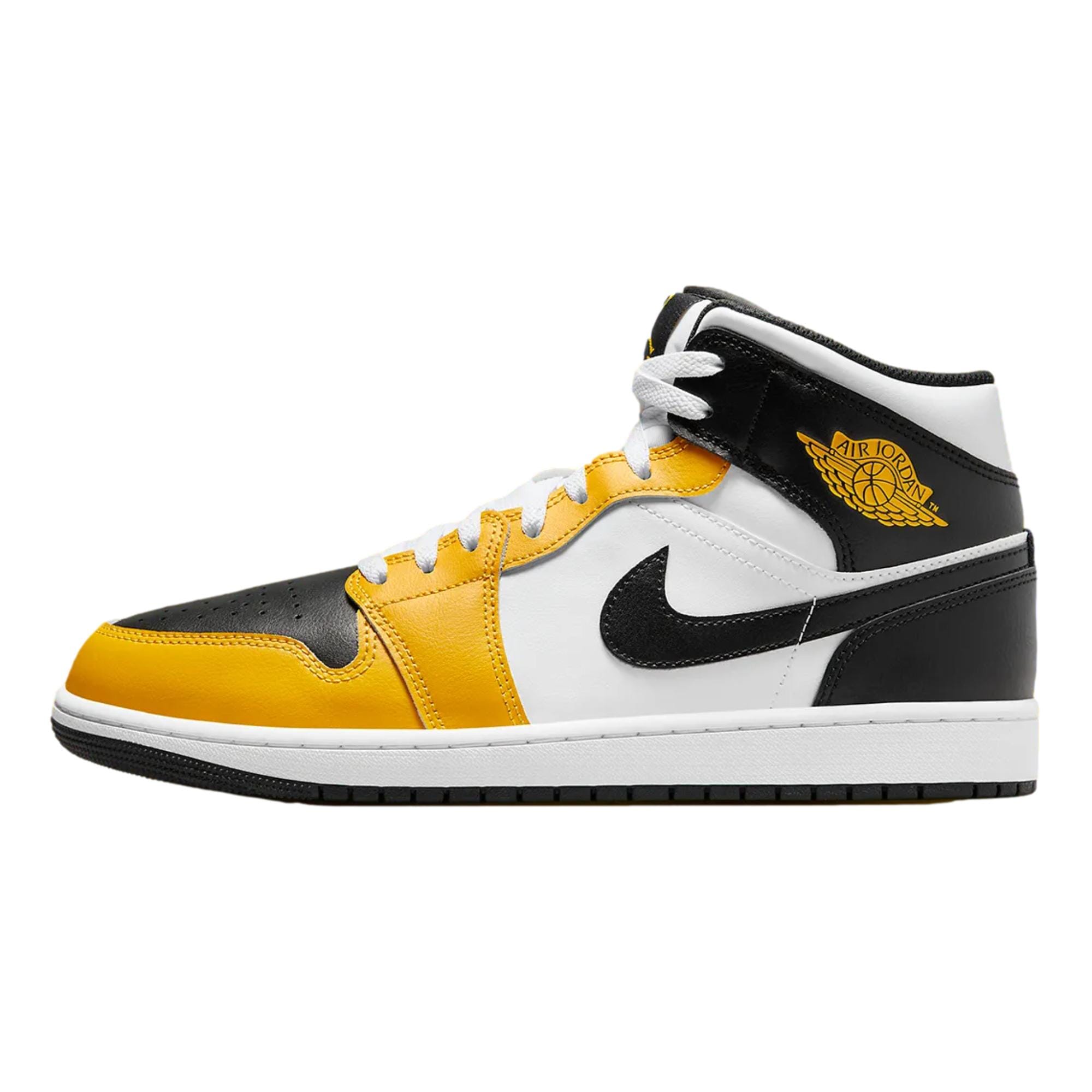 Men's Nike Air Jordan 1 Mid Yellow Ochre / Black - White DQ8426-701