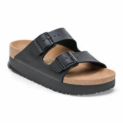 Arizona Platform Birko-Flor Unisex Sandal In Black