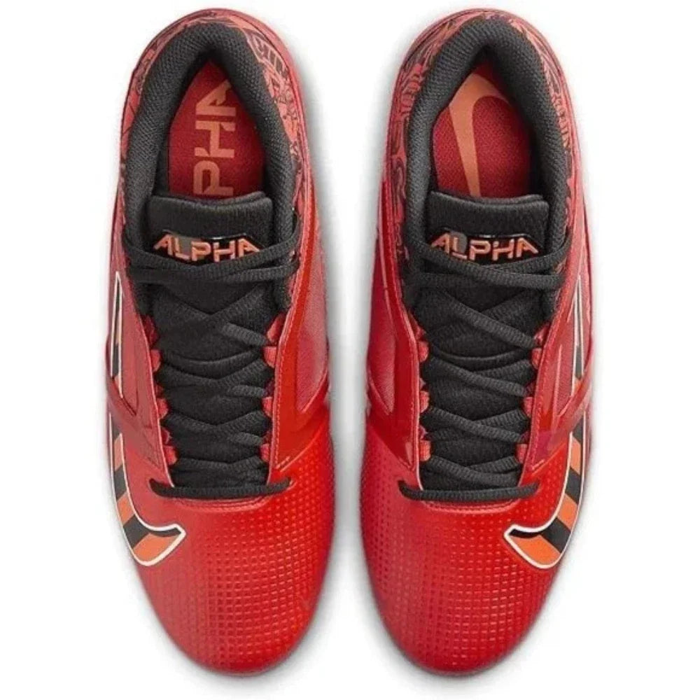Men's Nike Alpha Menace 4 Pro FQ3984-600 Red Molded Football Cleats RHS7148