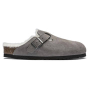Unisex Boston Fur Coin Shearling Clog In Stone