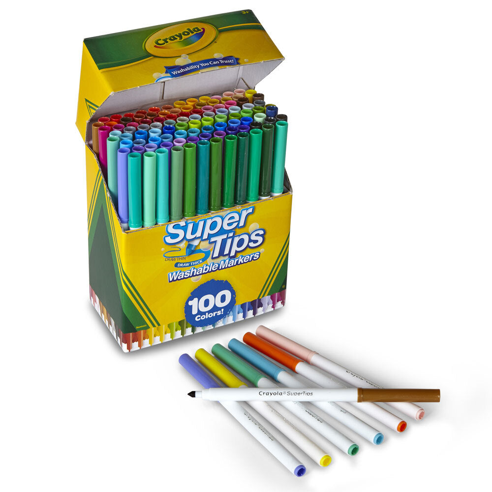 100pc Crayola Super Tips Washable Markers 3+