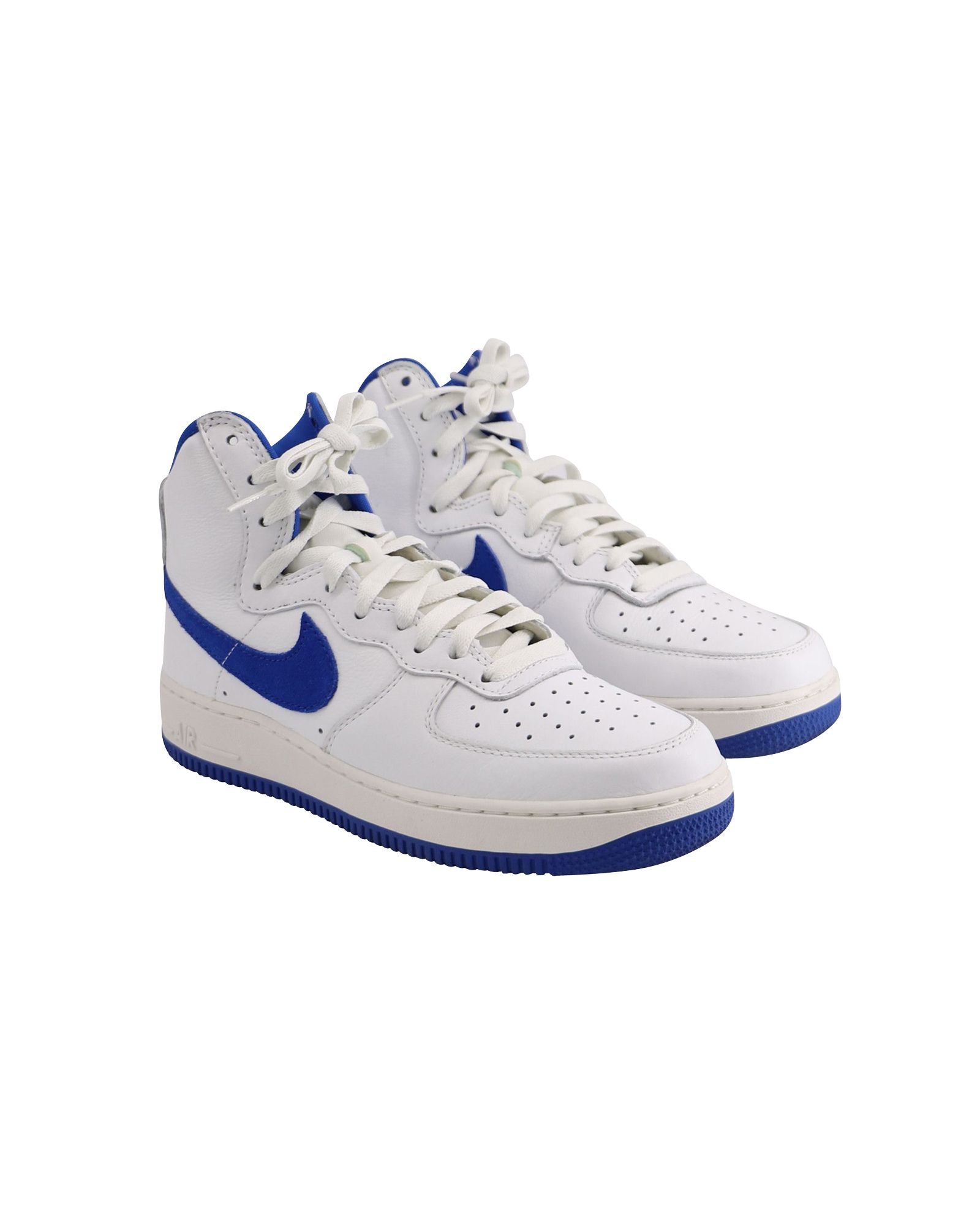 Nike Air Force 1 High Retro QS in Summit White/Game Royal Leather
