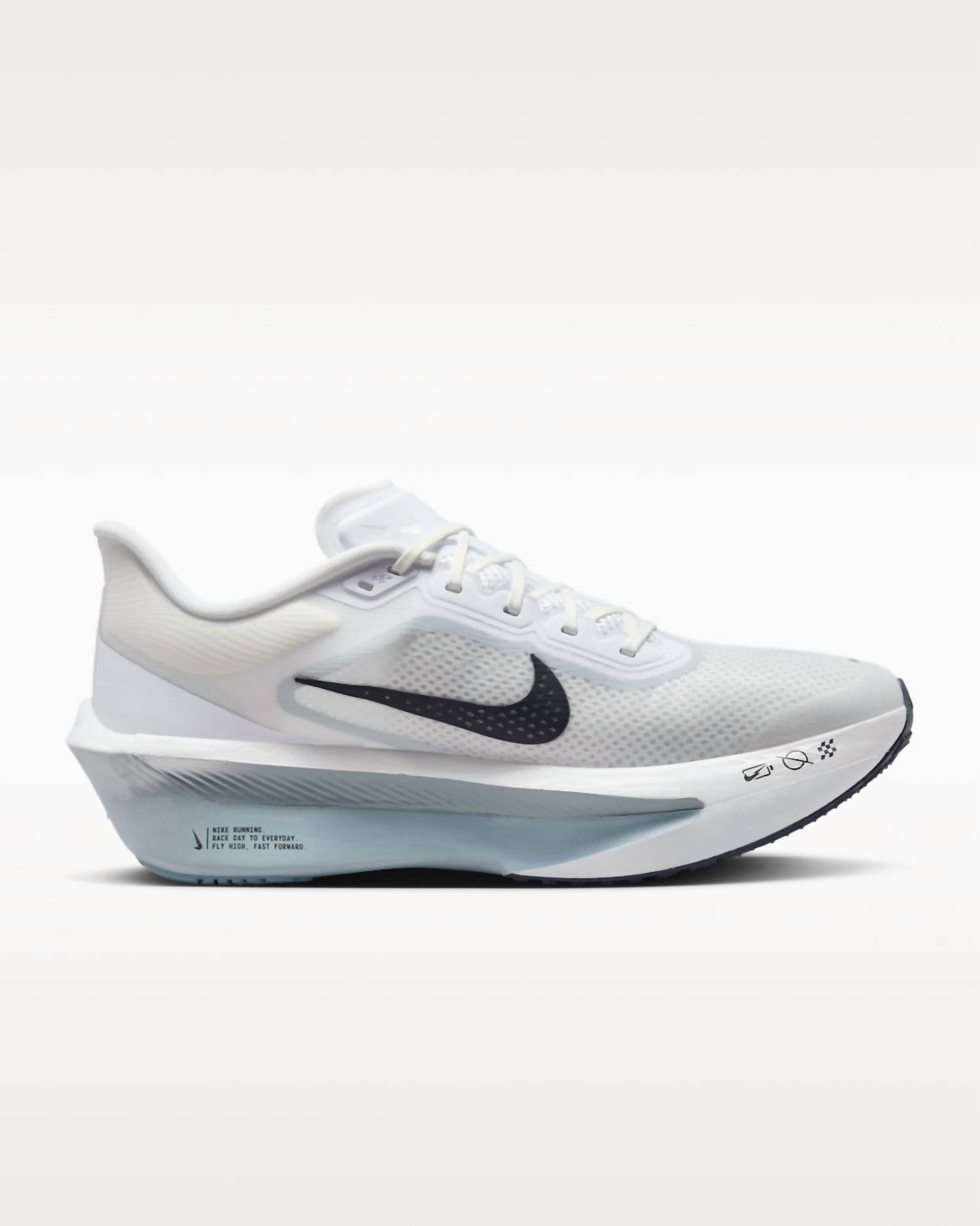 Men's Zoom Fly 6 Road Racing Shoes In White/pure Platinum/obsidian Mist/gridiron