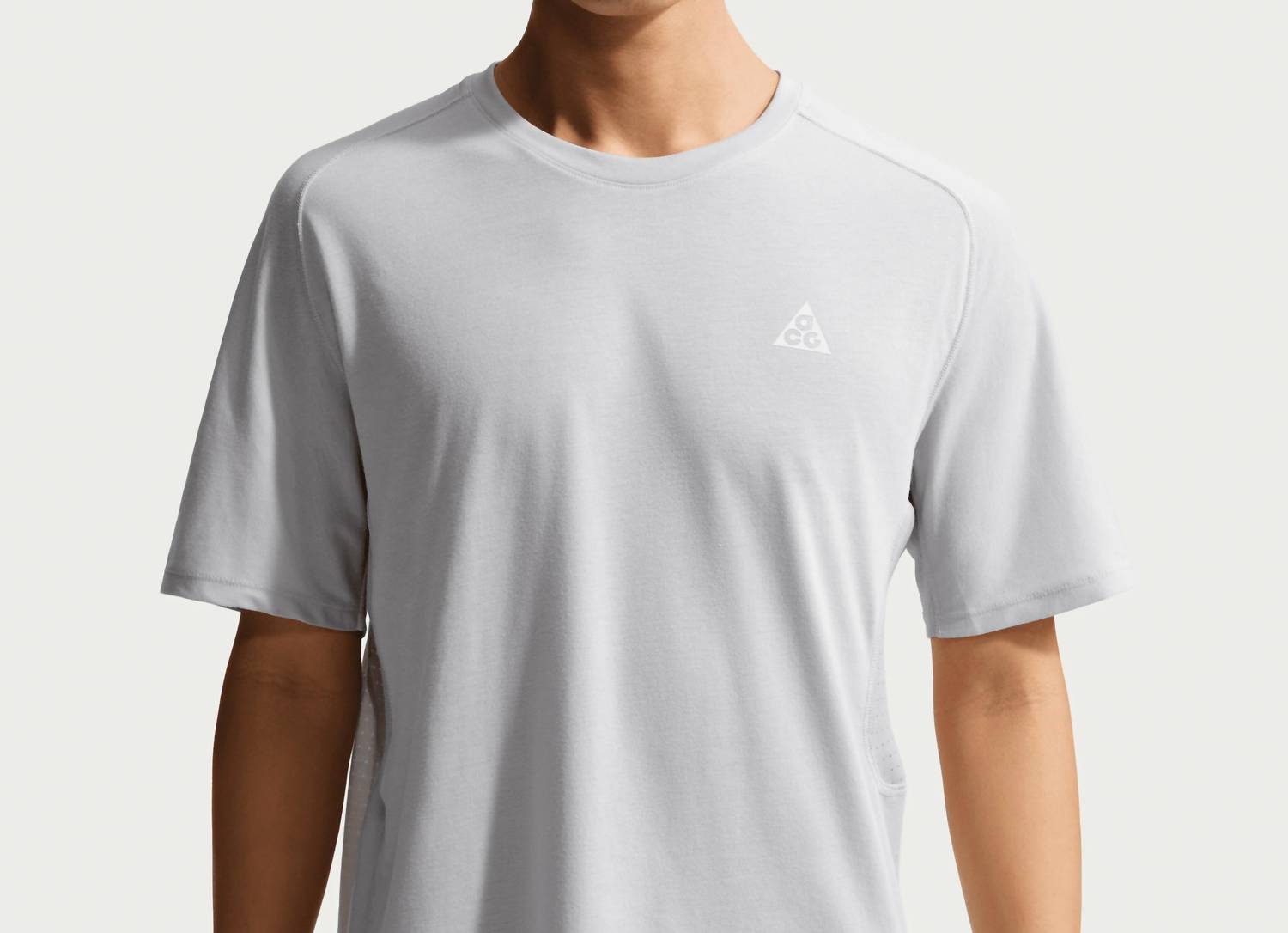 Acg Solar Chase Trail Running Top In Grey Fog
