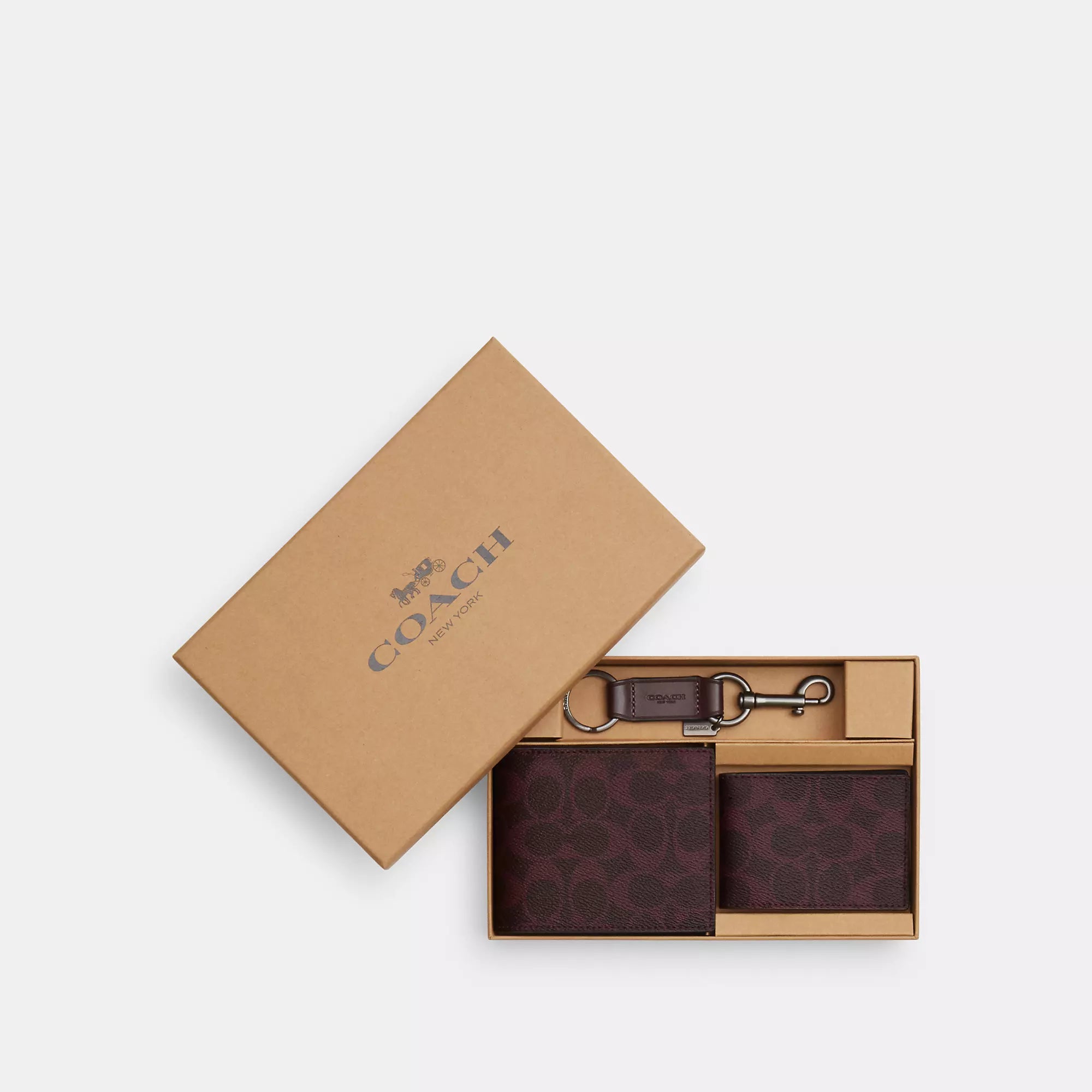 Coach Outlet Boxed 3 In 1 Wallet Gift Set In Signature Canvas