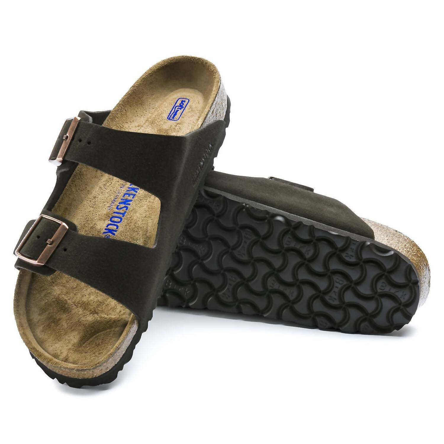 Women's Arizona Soft Footbed Sandal In Mocha Suede