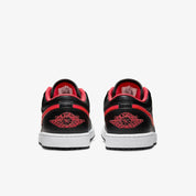 Men's Nike Air Jordan 1 Low 553558-063 Sneakers Black Leather Lifestyle Shoes