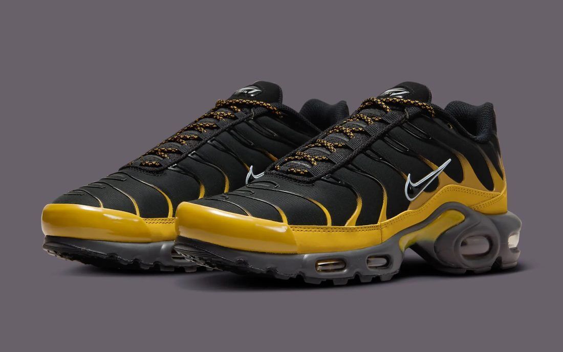 Men's Nike Air Max Plus FB9722-700 Sneakers Bronzine Black Lace Up Running Shoes