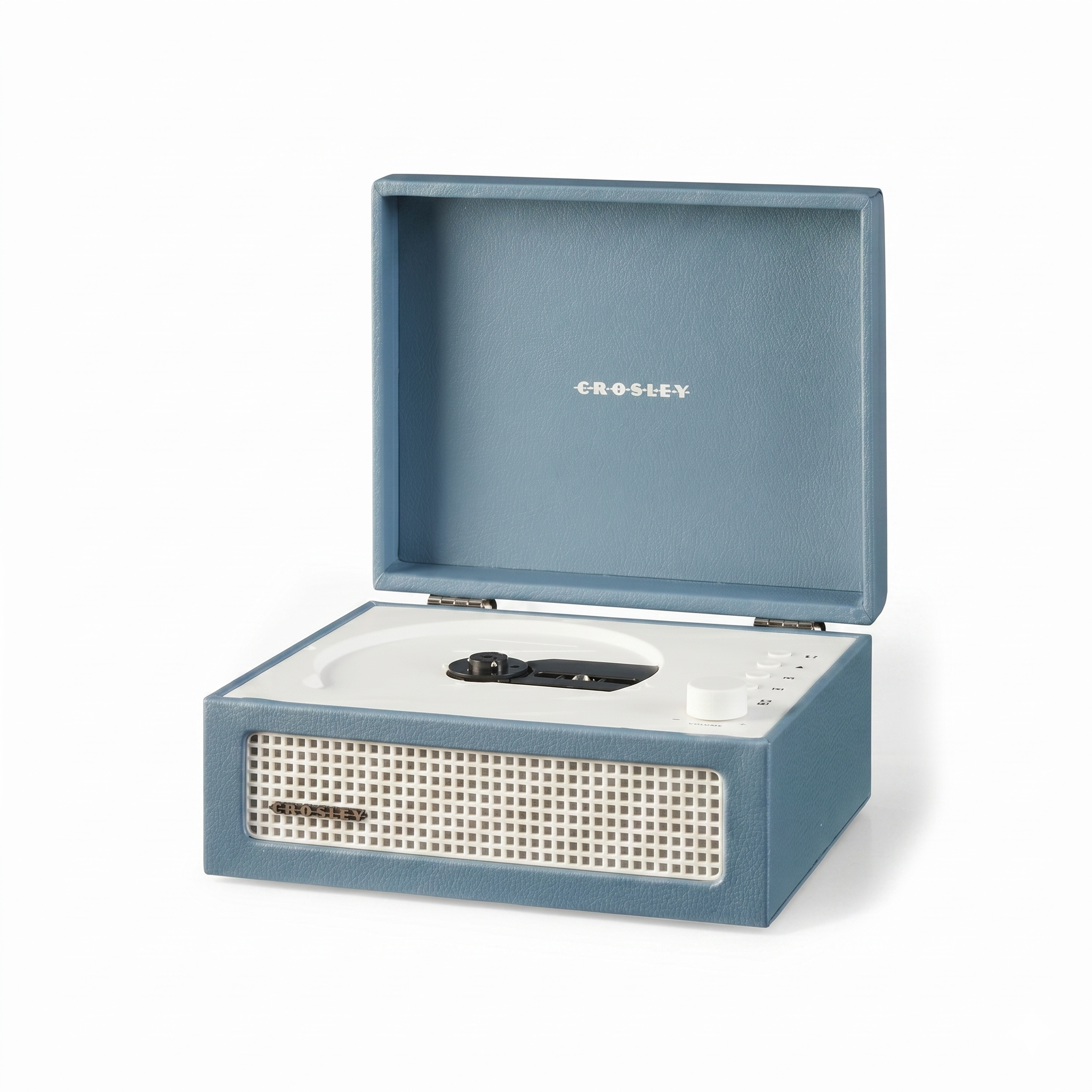 Crosley Voyager Portable Retro CD Player Bluetooth Speakers FM (Washed Blue)