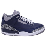 Nike Air Jordan 3 Retro Sneakers in 'Georgetown' in Blue and Grey Tumbled Leather