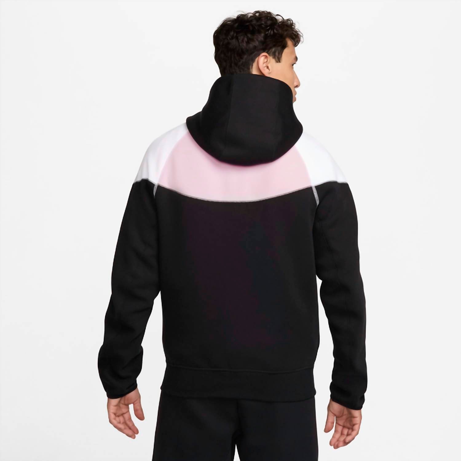 Men's Sportswear Tech Fleece Windrunner Full-Zip Hoodie In Black/white/pink Foam