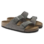 Women's Arizona Leather Sandals In Desert Buck Whale Gray