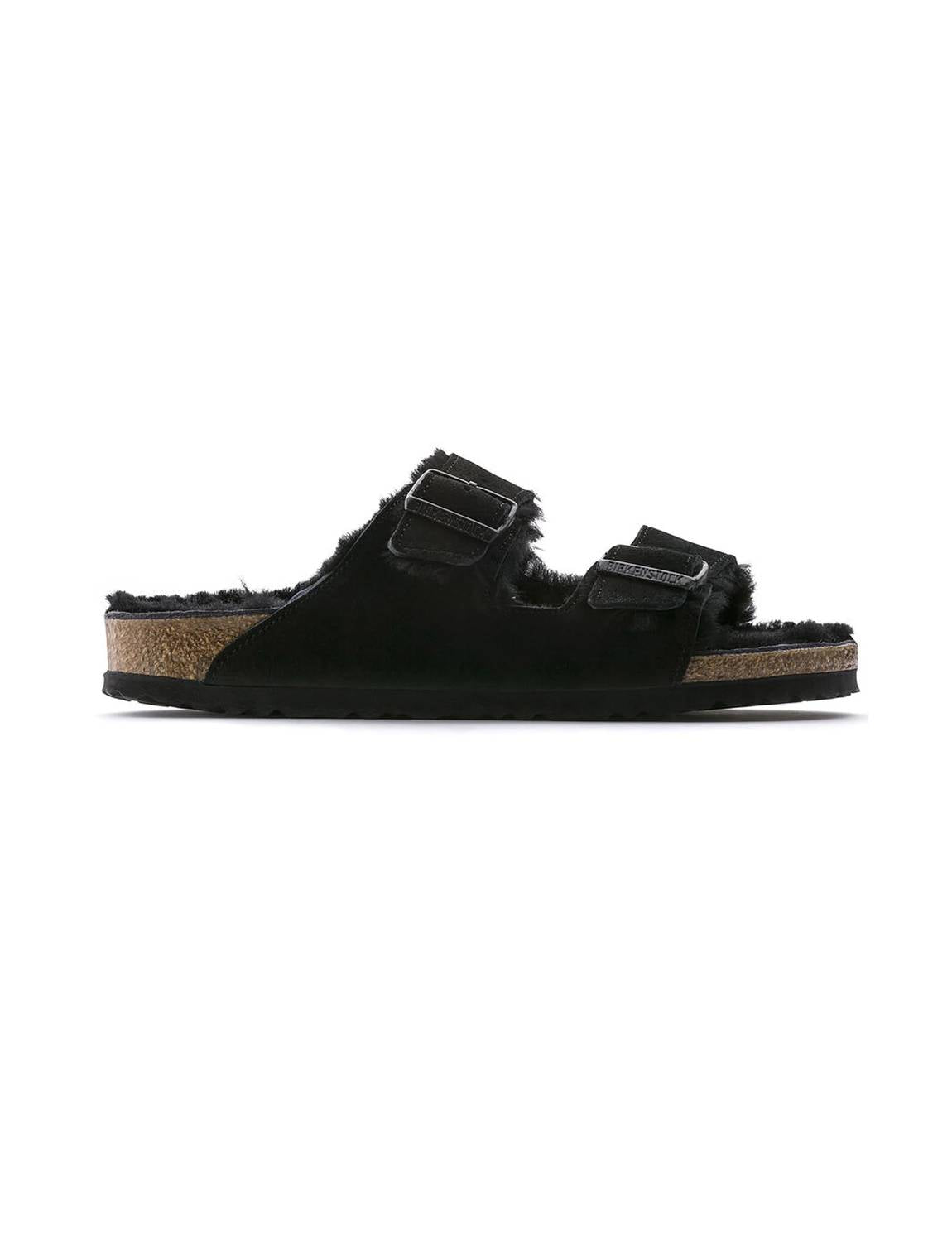 Women's Arizona Shearling Sandal In Black