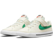Kid'S Court Legacy Sneaker in White/Green