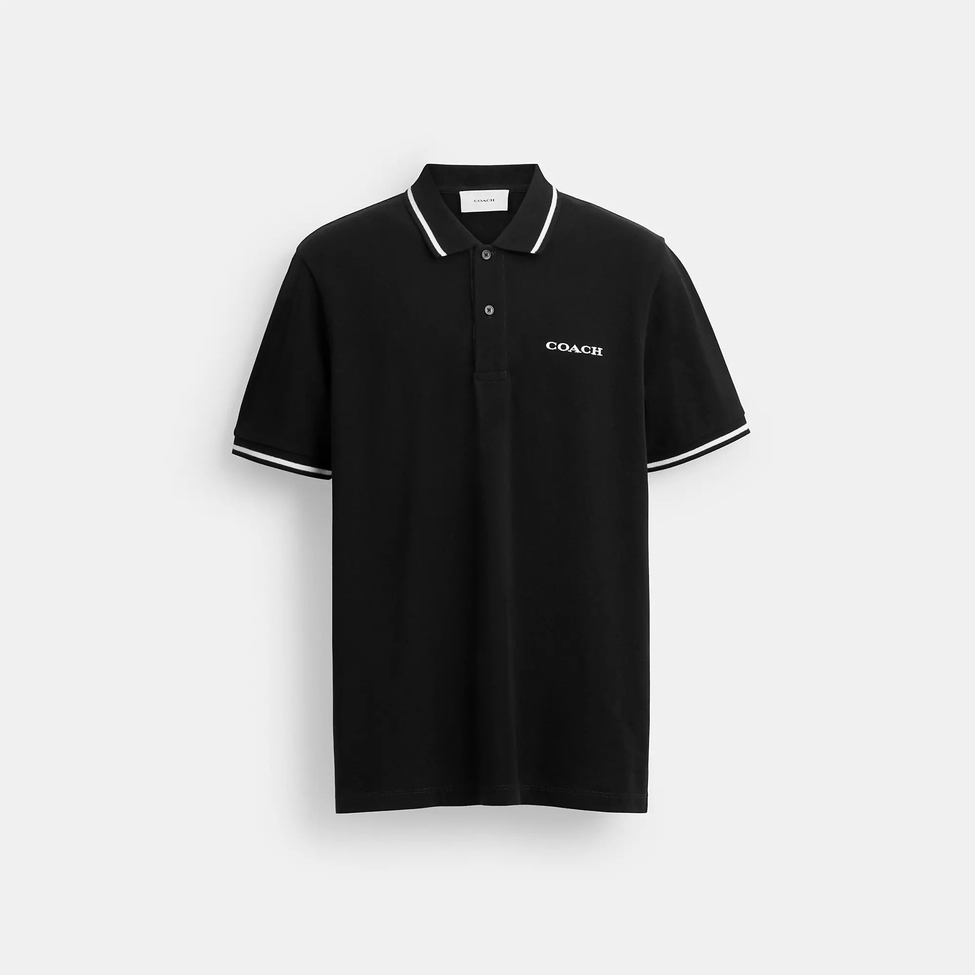 Coach Outlet Signature Trim Polo In Organic Cotton