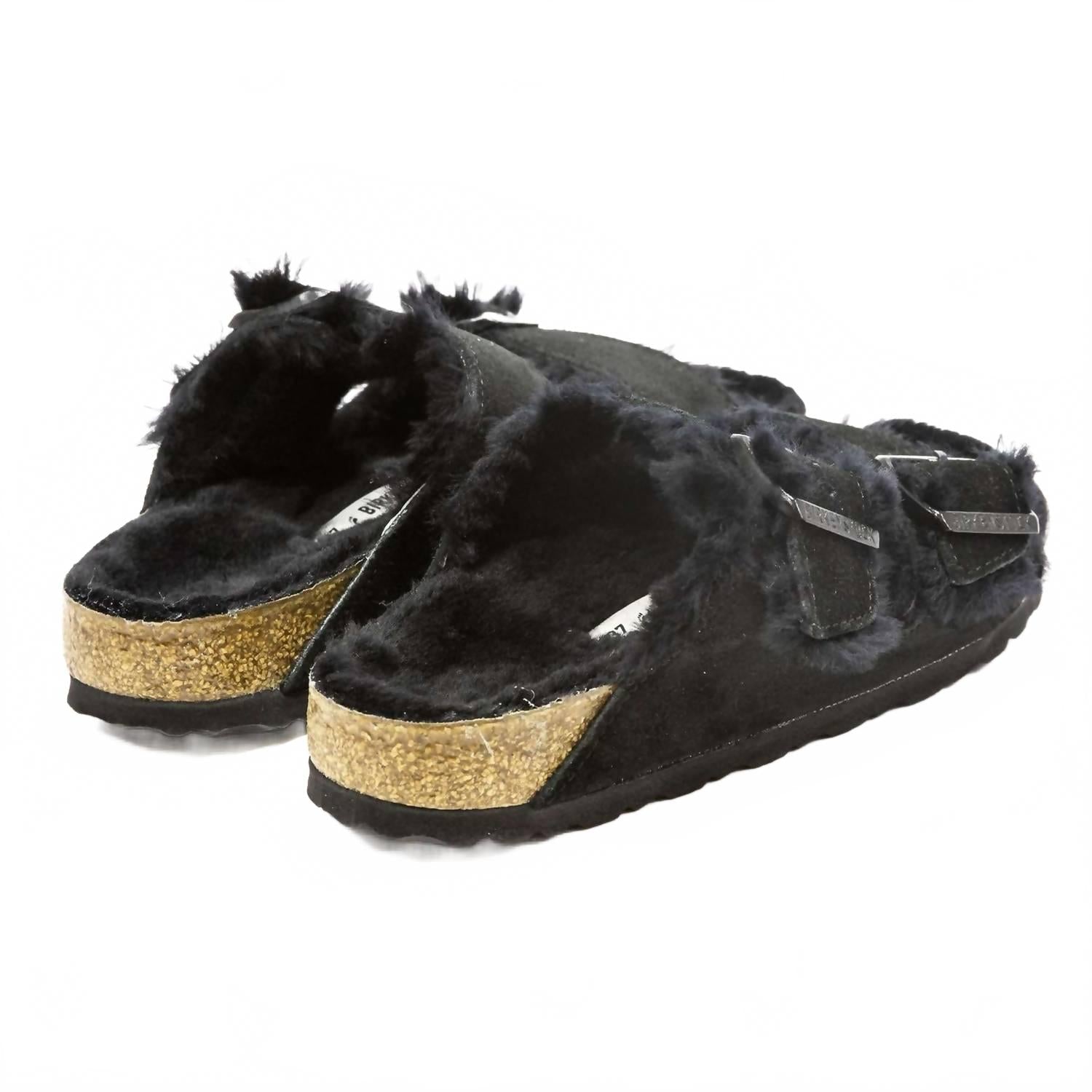 Women's Arizona Shearling Sandals In Black