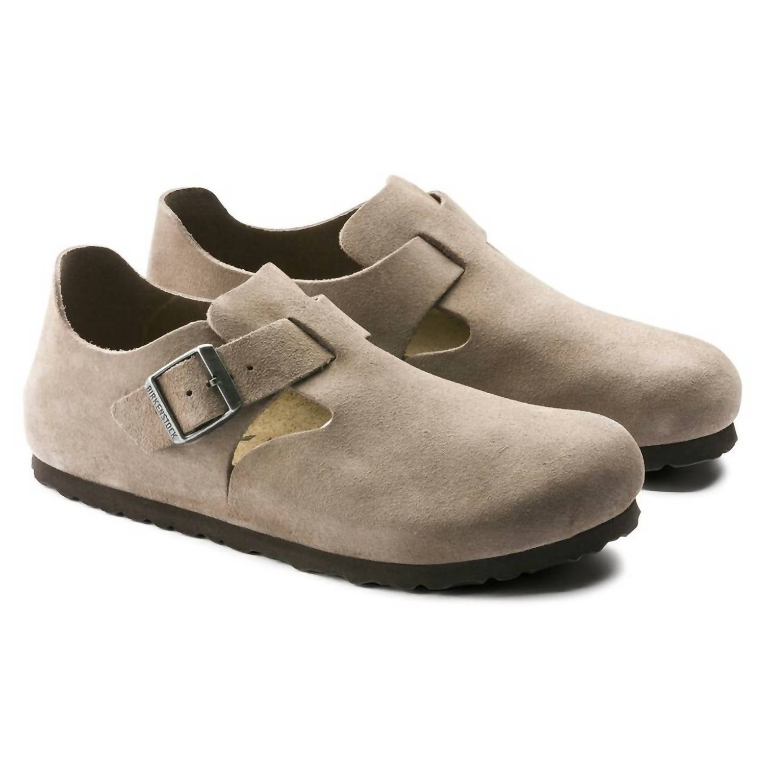 Men's London Suede Leather Shoes In Taupe