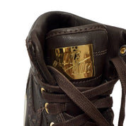 Nike Air Jordan 1 Retro High Croc Embossed OG Pinnacle Sneakers in Brown Leather