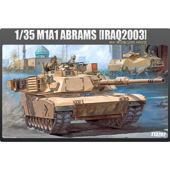 Academy 1/35 M1A1 Abrams Iraq 2003 Plastic Model Kit with Australian Decals