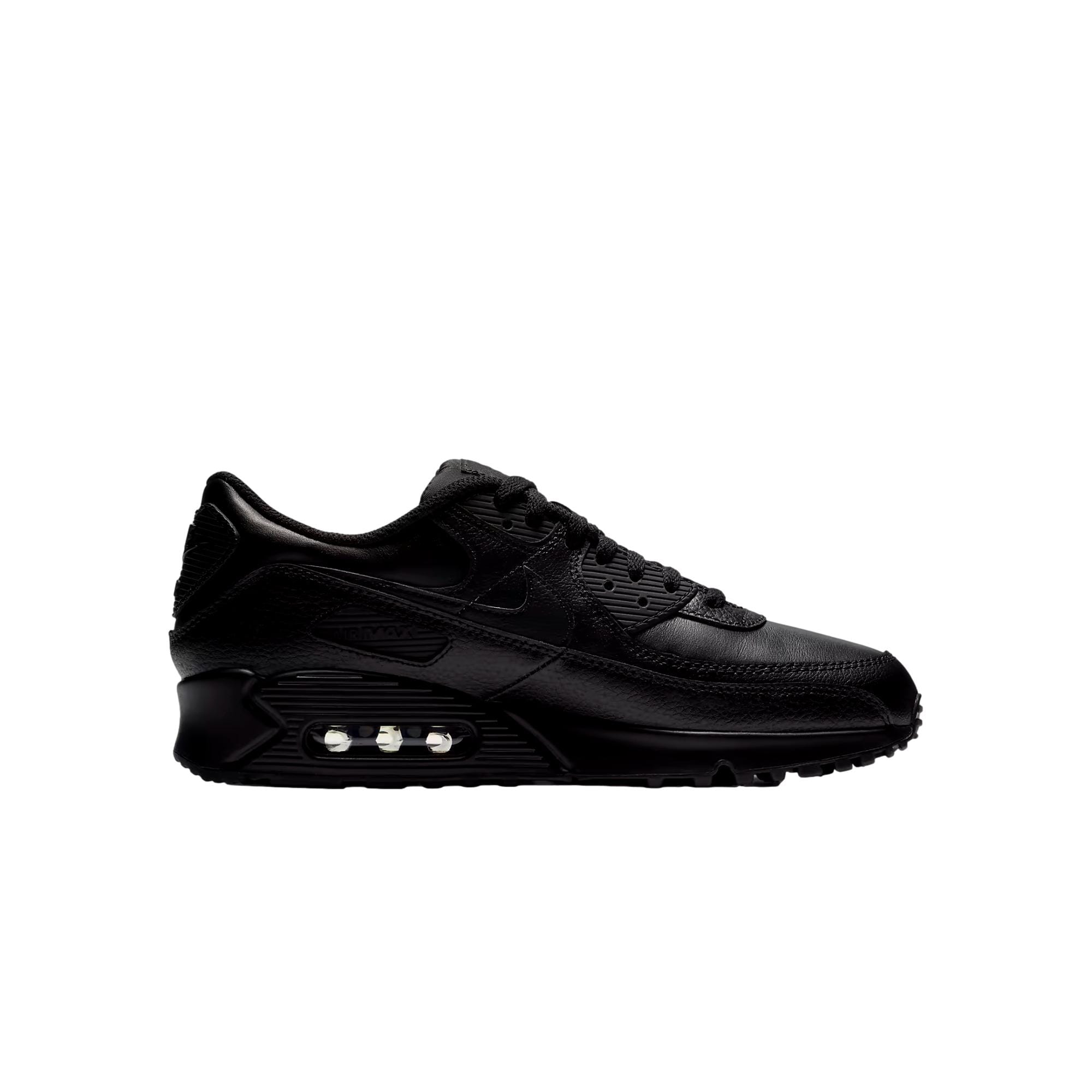 Men's Nike Air Max 90 Leather Black / Black - Black CZ5594-001