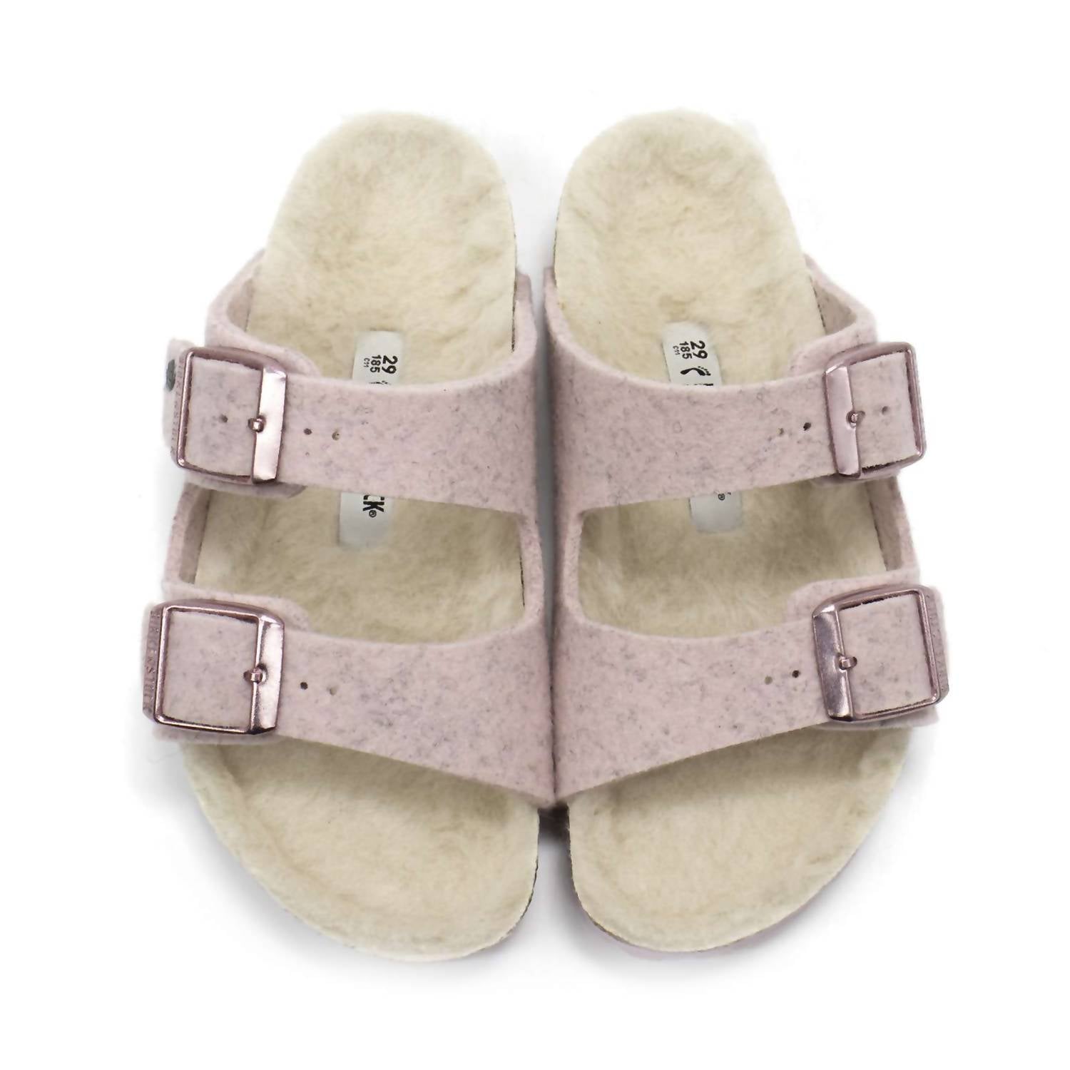 Girl's Arizona Rivet Wool Felt Sandals In Soft Pink