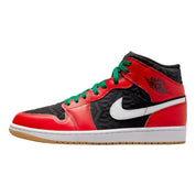 Men's Nike Air Jordan 1 Mid SE Black/Fire Red-White-Malachite DQ8417-006