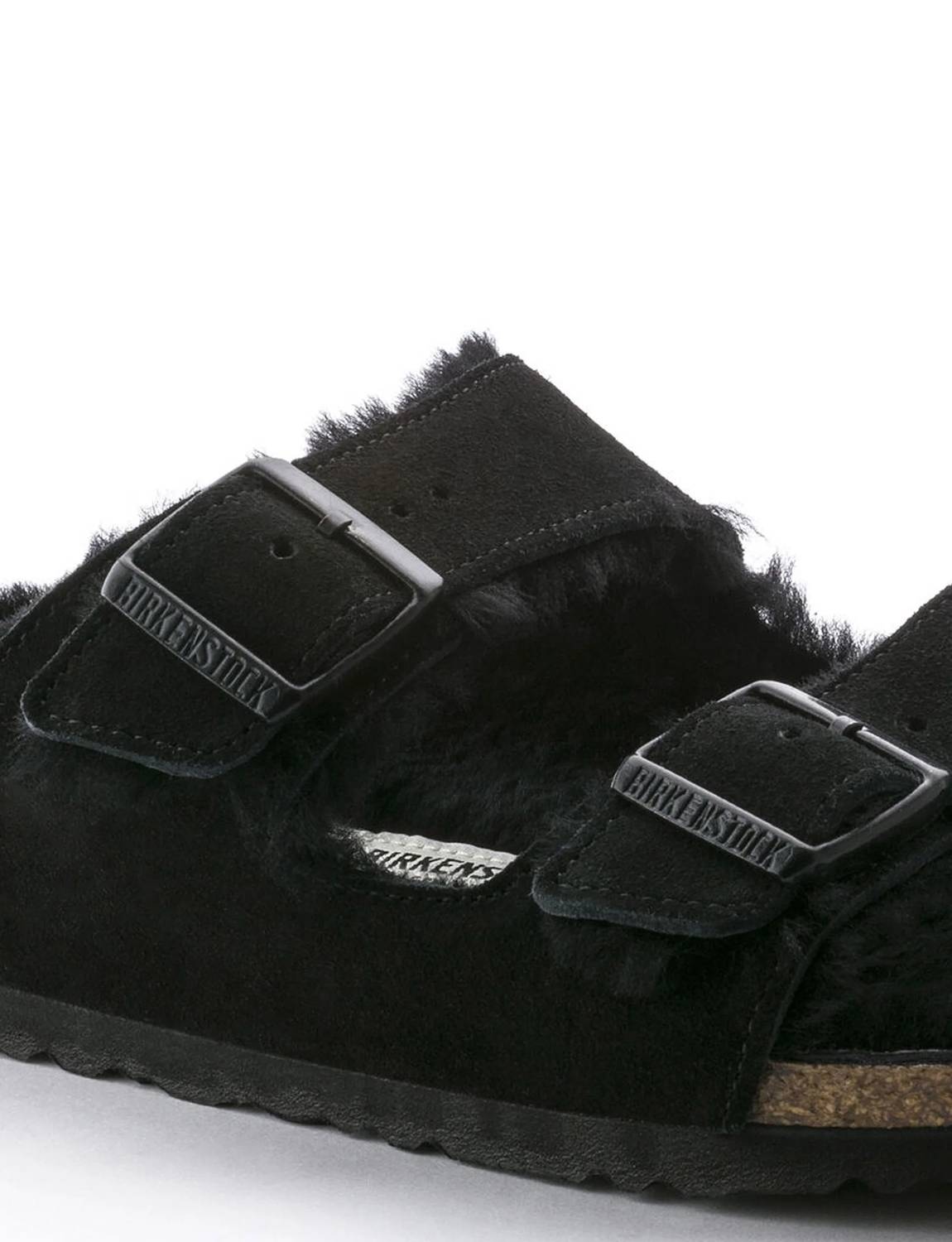 Women's Arizona Shearling Sandal In Black