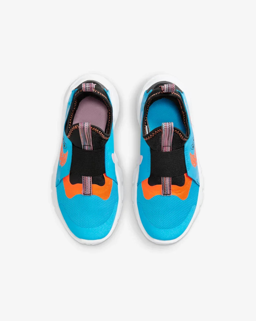 Youth Nike Flex Runner Lil DZ4487- Sneakers Blue Orange Running Shoes HTAT18
