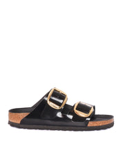 Black Arizona Natural Leather Slide Sandal