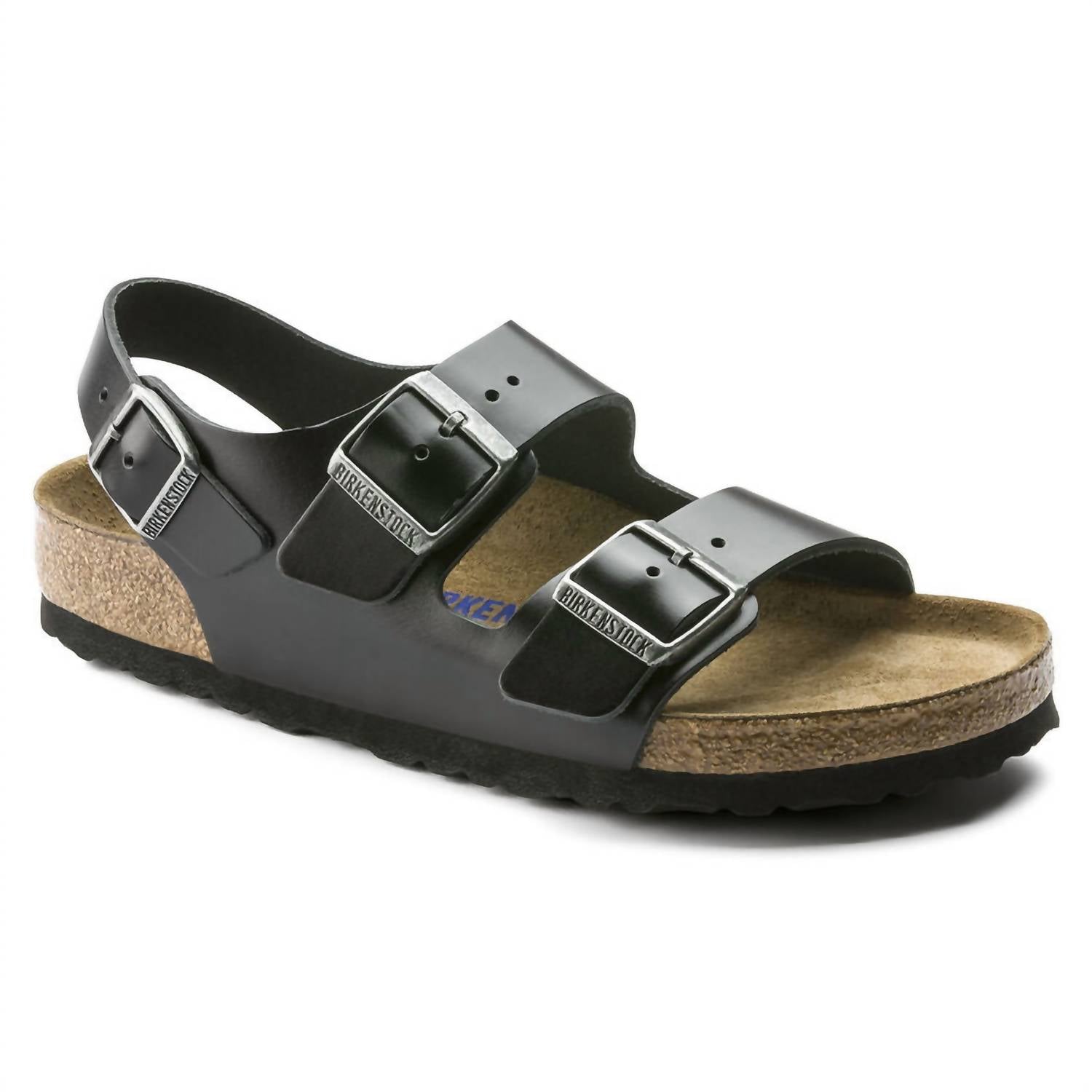 Men's Milano Amalfi Soft Footbed Sandals In Black