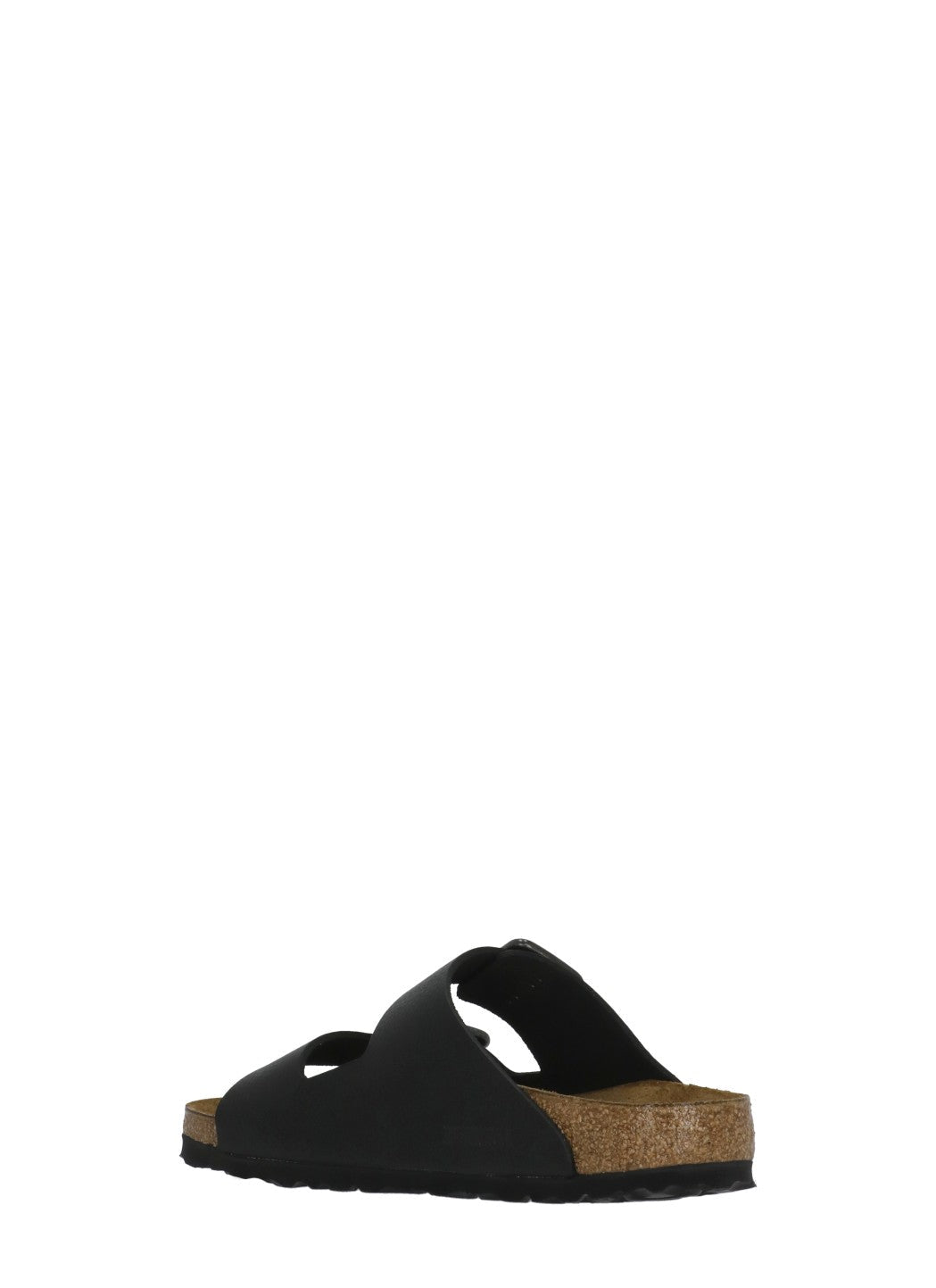 Black Arizona Buckle Leather Sandals