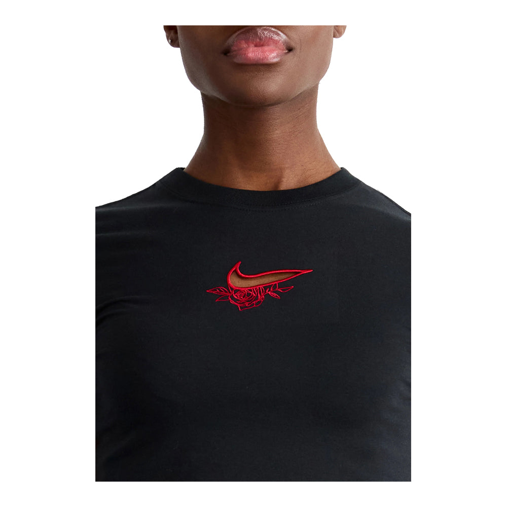 Women's Nike Sportswear Chill Knit Cropped T-Shirt - Black