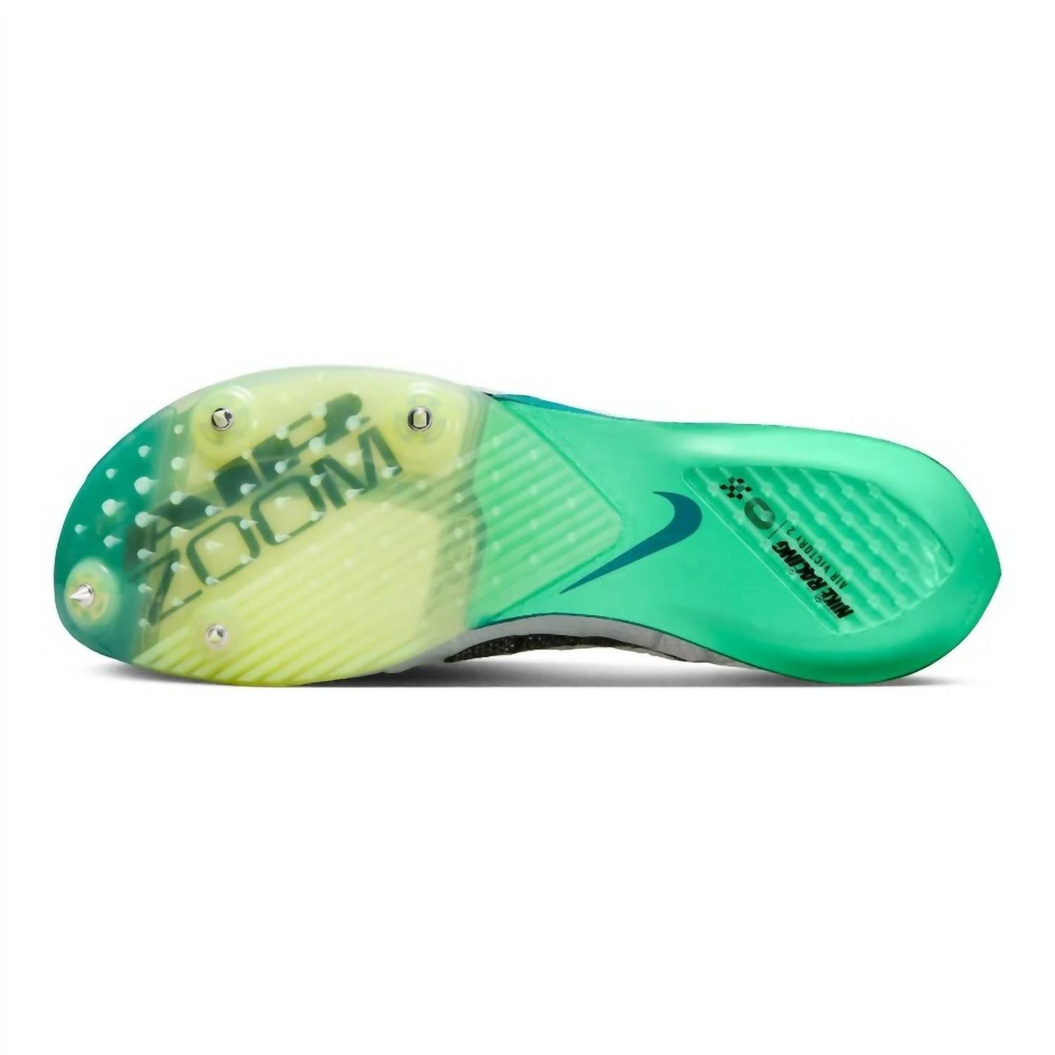 Men's Victory 2 Running Shoes In White/black/bright Spruce/electric Algae
