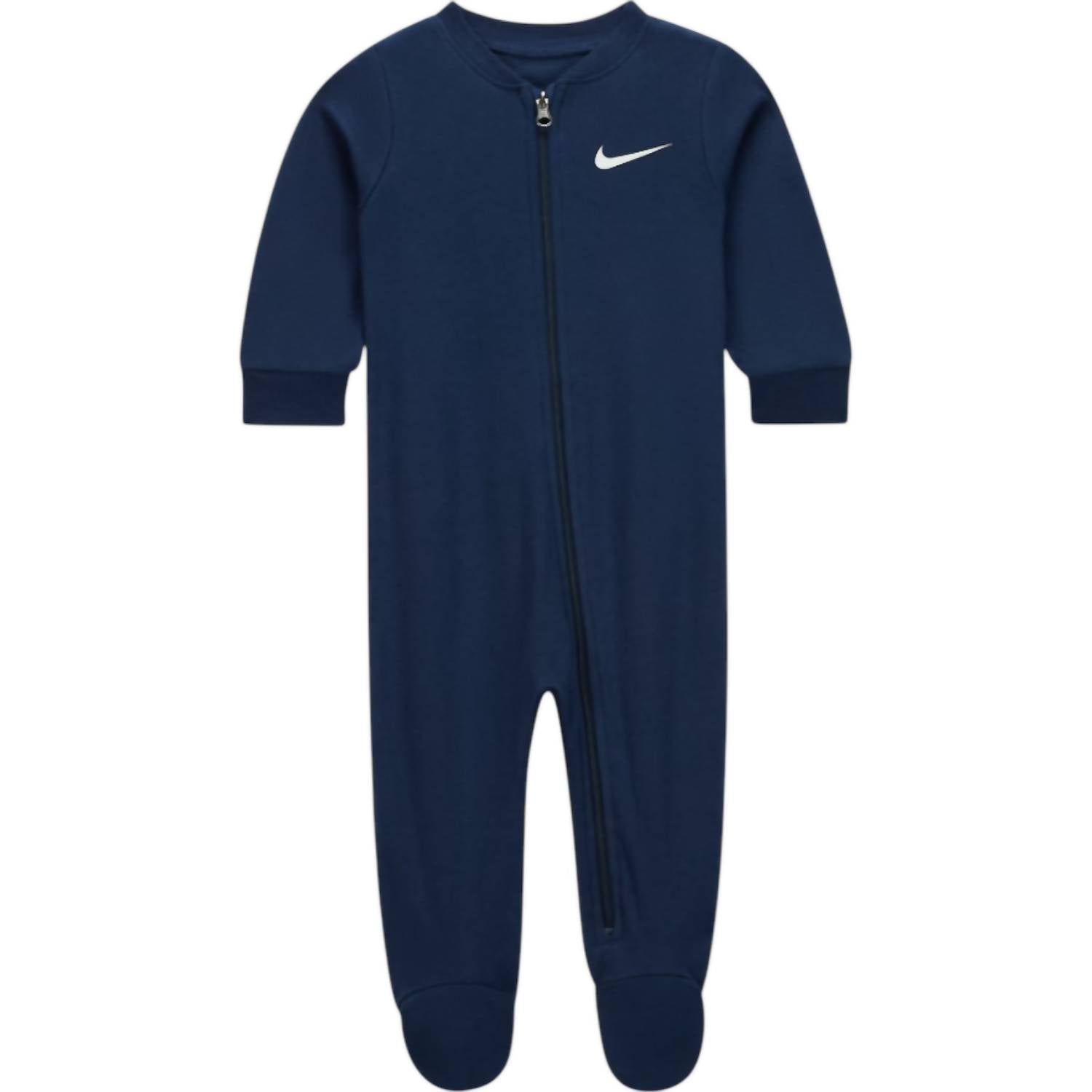 Baby's 2 Pieces Zip Up Bodysuit In Dark Grey Heather / Midnight Navy
