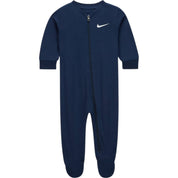 Baby's 2 Pieces Zip Up Bodysuit In Dark Grey Heather / Midnight Navy