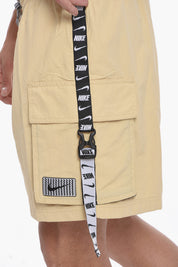 SWIM Solid-Color Boxer Swim Trunks with Logo Side Band