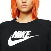 Women's Essential Fleece Sweatshirt In Black/white