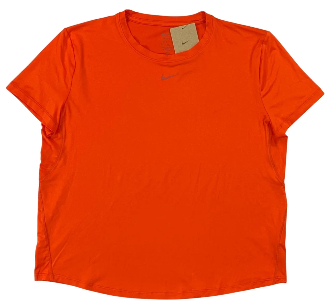 Nike One Classic Top Women's Orange Dri-Fit Short Sleeve Activewear DSGL473