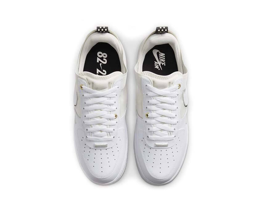 Men's Nike Air Force 1 React DQ7669-100 White Sail Leather Sneaker Shoes NR6315 (9.5)