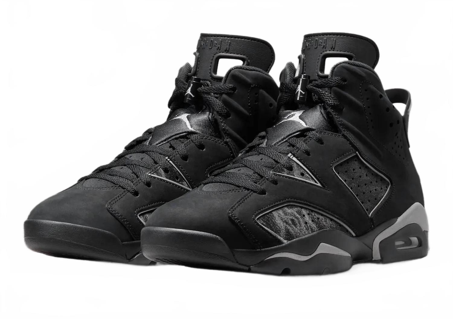 Men's Retro 6 Cap And Gown Sneaker In Black