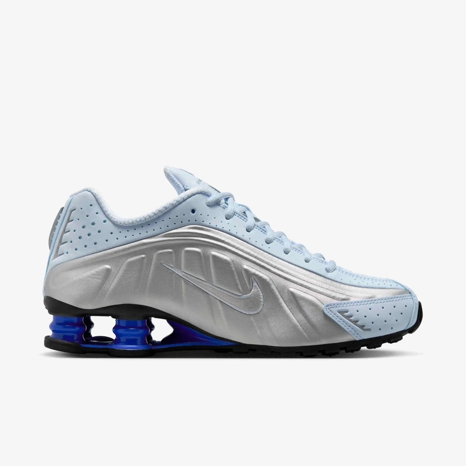 Nike Shox R4 AR3565-402 Sneakers Womens Blue Silver Running Shoes HAM780