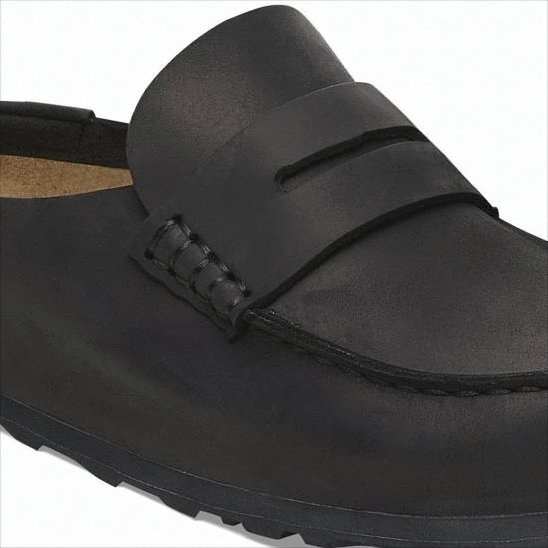 Nubuck Leather Slip-On Loafers with Moccasin-Style Toe