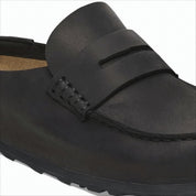 Nubuck Leather Slip-On Loafers with Moccasin-Style Toe