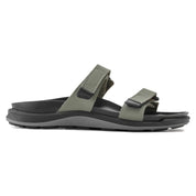 Women's Birkenstock Sahara Sandals Futura Khaki Birko-Flor Slide HTAT351