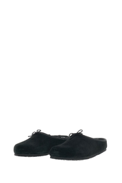 Opera Mule with Gingham Print Cork Footbed and Bow Detail