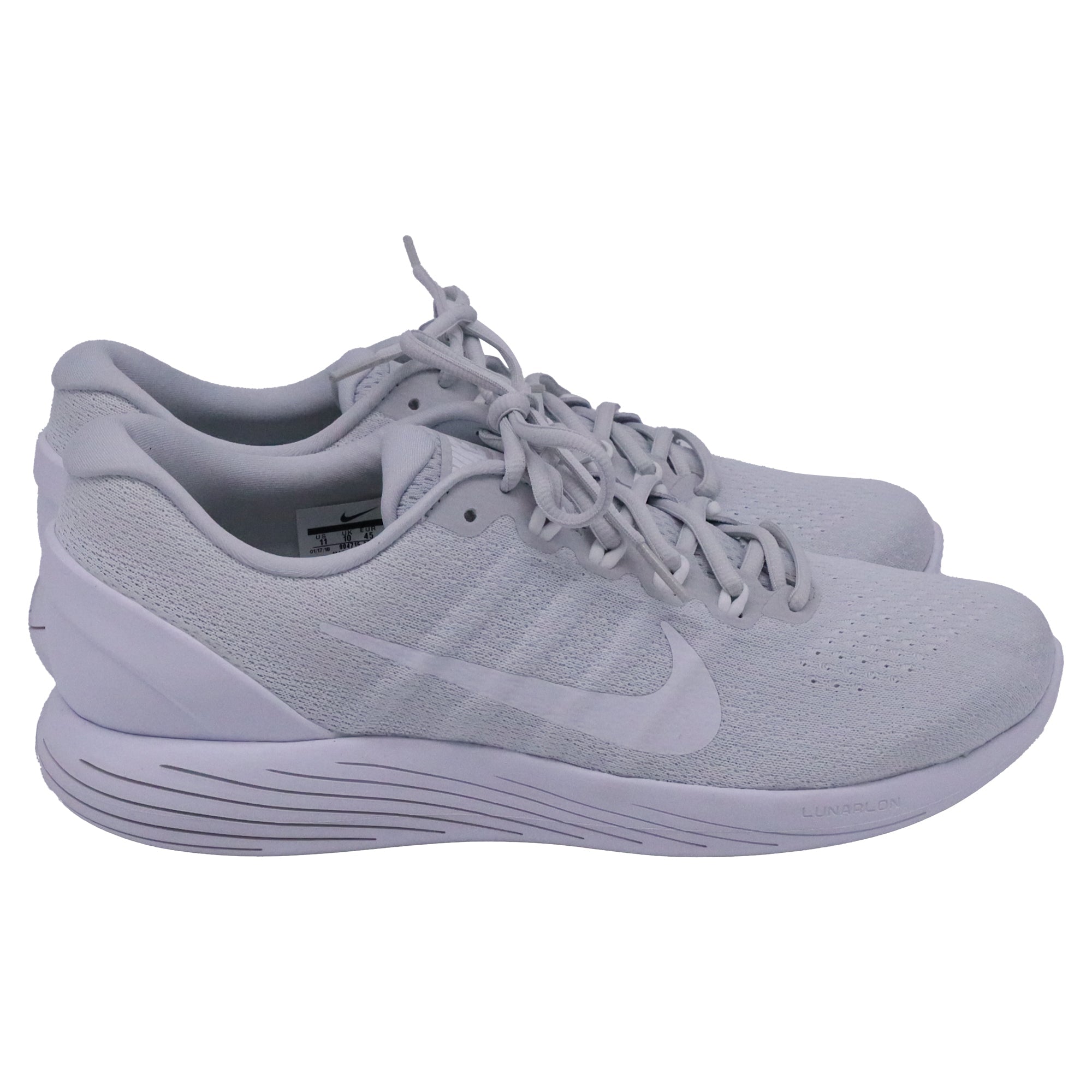 Nike Lunarglide 9 Sneakers in Platinum White Polyester