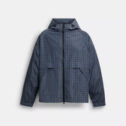 Coach Outlet Plaid Windbreaker In Recycled Polyester